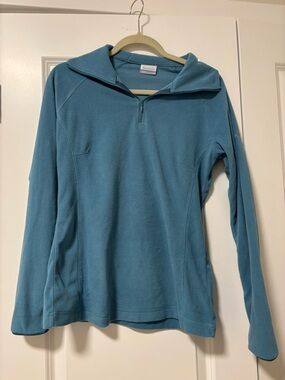 Columbia Blue Quarter-Zip Fleece Pullover